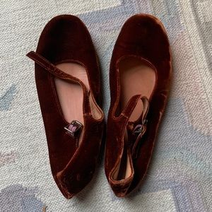 Doen Mary Jane flats rare rust color